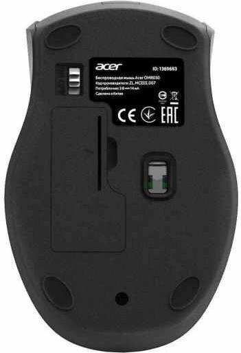 Мышь Acer Мышь OMR030 черный оптическая ( ) ( )