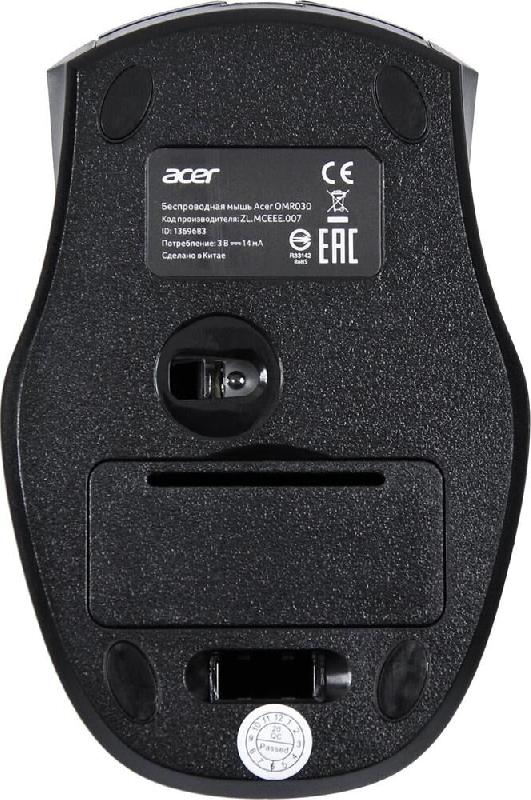 Мышь Acer Мышь OMR030 черный оптическая ( ) ( )
