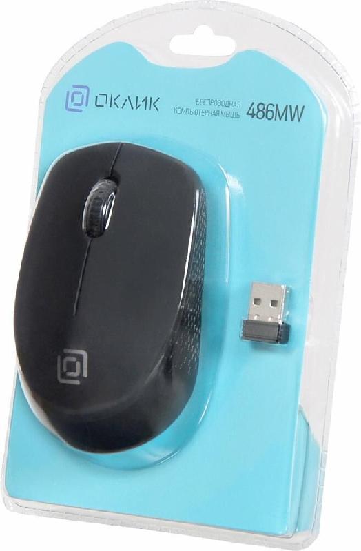 Мышь Oklick Мышь Оклик 486MW черный/серый оптическая ( ) для ноутбука ( )