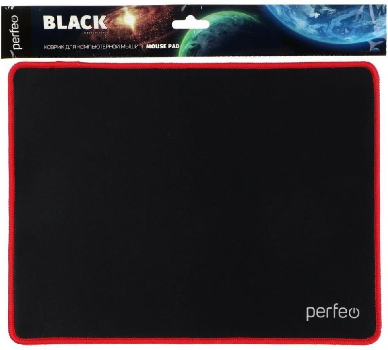 Мышь Perfeo Коврик для компьютерной мыши "Black" "Красный"