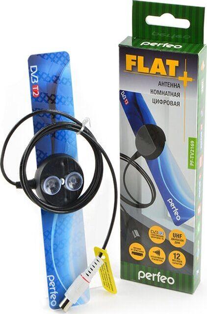 Антенна Perfeo телевизионная комнатная (PF_4503) FLAT+ активная (BAS-5111)