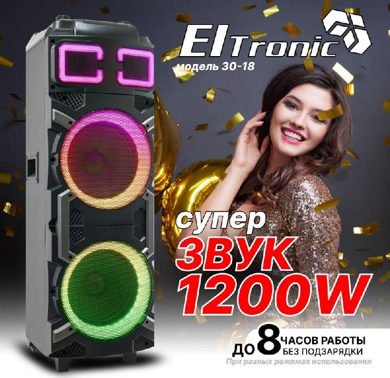Колонка Eltronic CRAZY BOX 1200 чёрный