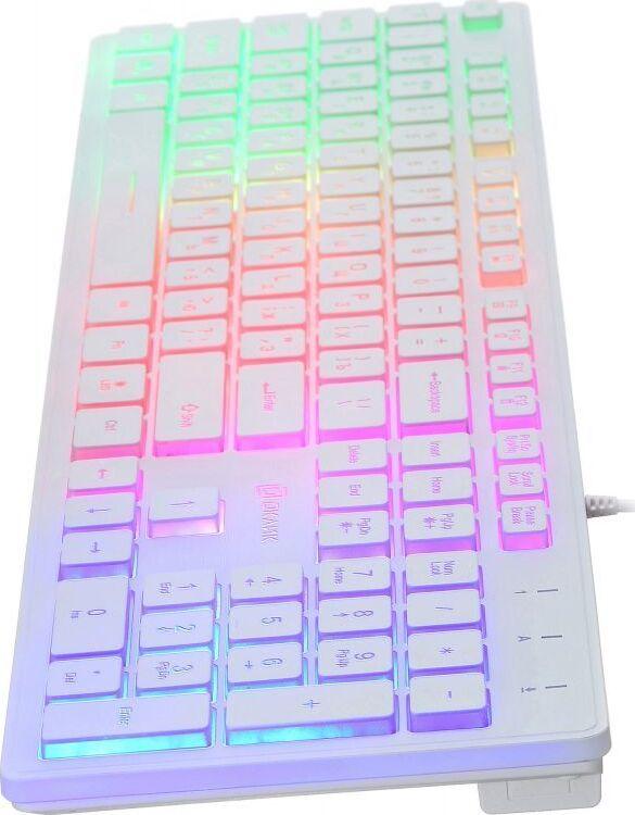 Клавиатура Оклик 550ML белый slim LED