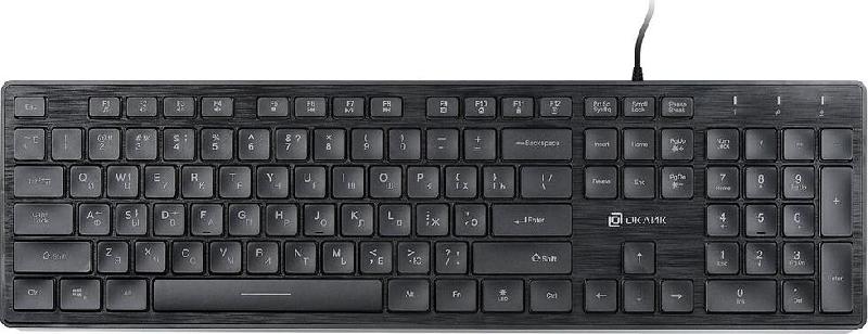 Клавиатура Оклик 550ML белый slim LED