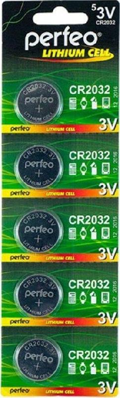 Батарейка Perfeo CR2032/1BL LITHIUM CELL