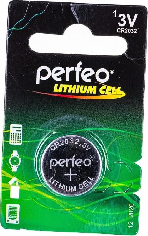 Батарейка Perfeo CR2032/1BL LITHIUM CELL