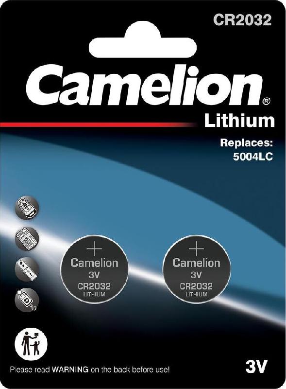 Батарейка Camelion CR2032 BL-2 литиевая