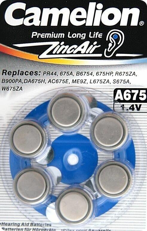 Батарейка Camelion ZA675 BL-6