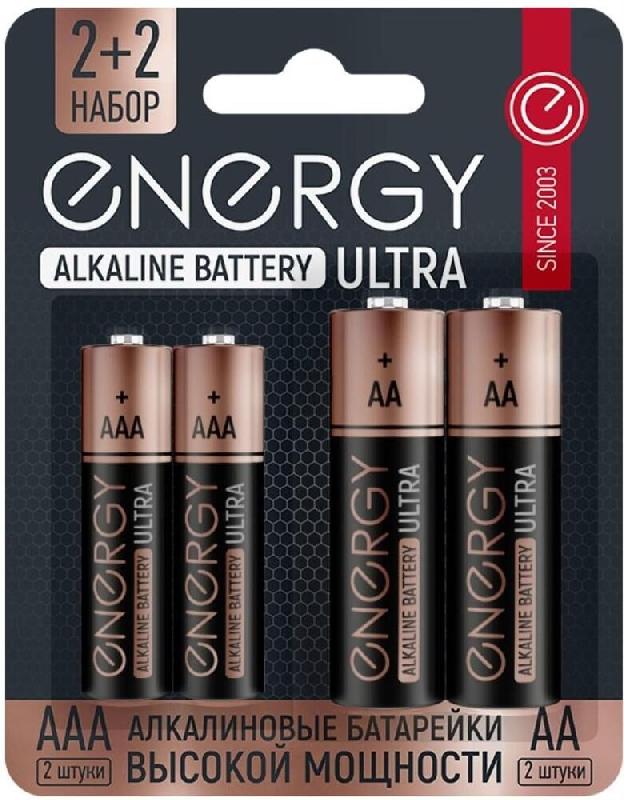 Батарейка Energy алкалиновая ENERGY Ultra LR6+LR03/4B (АА+ААА) 104981