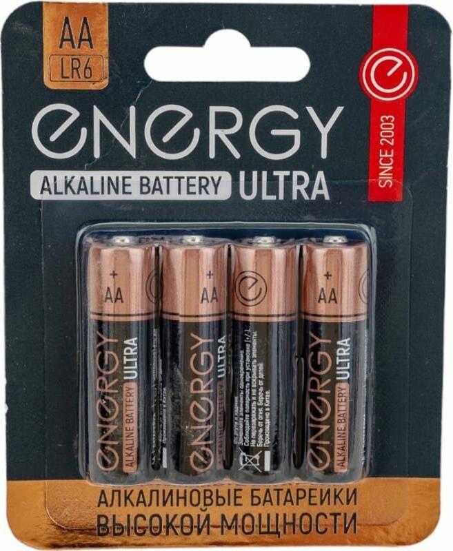 Батарейка Energy алкалиновая ENERGY Ultra LR6/4B (АА)