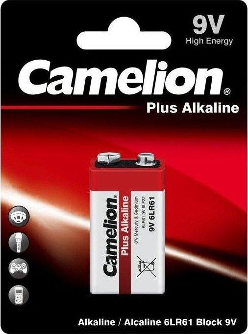Батарейка Camelion 6LR61 PLUS ALKALINE BL-1 (6LR61-BP1 9В)