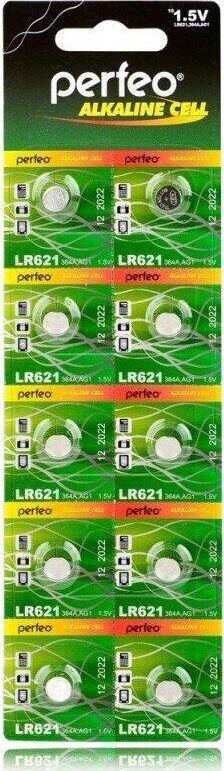 Батарейка Perfeo LR621-10BL ALKALINE CELL 364A AG1 (10)