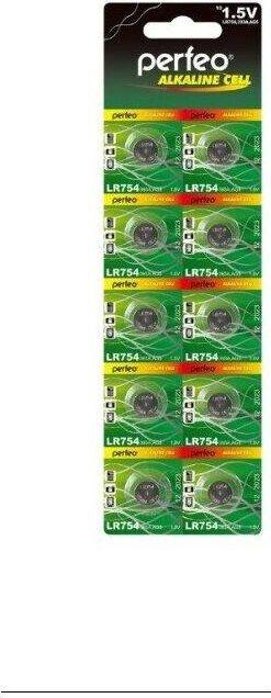 Батарейка Perfeo LR754-10BL ALKALINE CELL 393A AG5 (10)