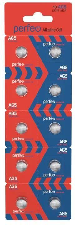 Батарейка Perfeo LR754-10BL ALKALINE CELL 393A AG5 (10)