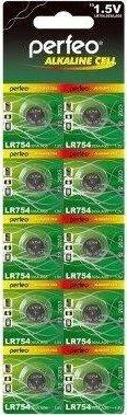 Батарейка Perfeo LR754-10BL ALKALINE CELL 393A AG5 (10)