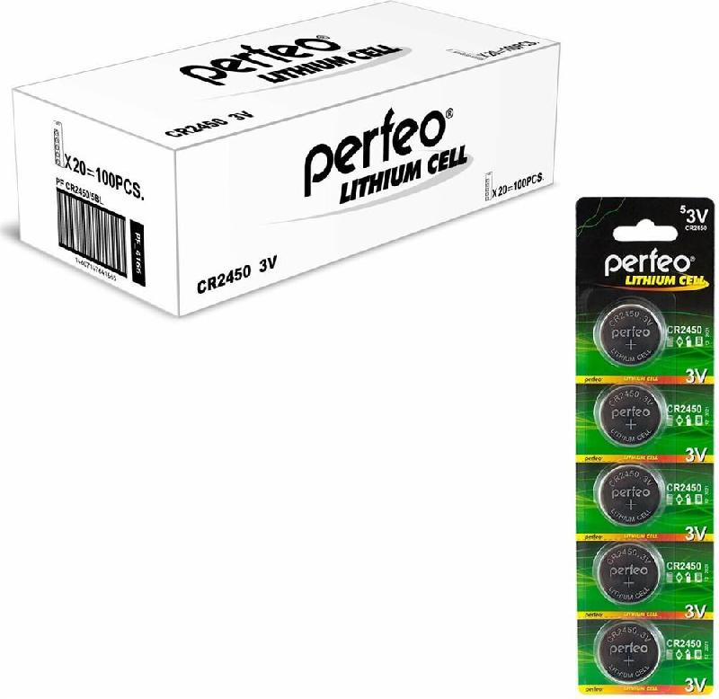 Батарейка Perfeo CR2450-5BL LITHIUM (5)