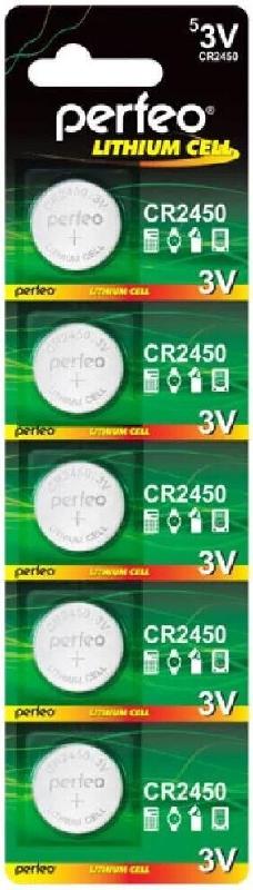 Батарейка Perfeo CR2450-5BL LITHIUM (5)