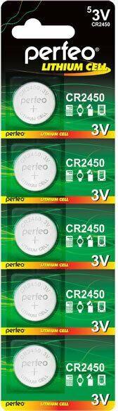 Батарейка Perfeo CR2450-5BL LITHIUM (5)
