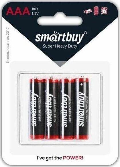 Батарейка Smartbuy R03-4BL