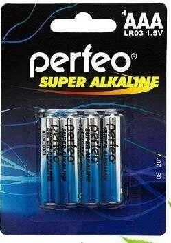Батарейка Perfeo LR03-4BL SUPER ALKALINE