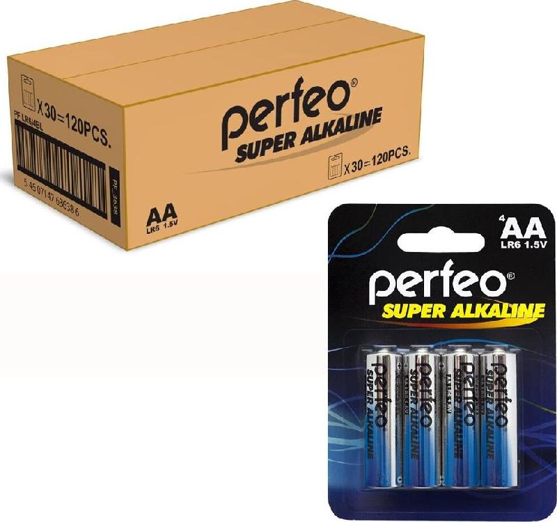 Батарейка Perfeo LR6-4BL SUPER ALKALINE