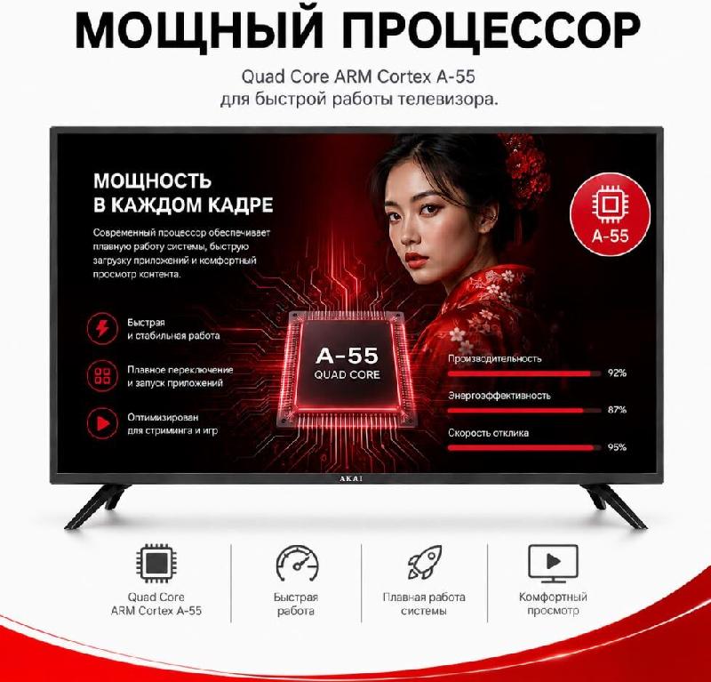 Телевизор AKAI QLED 50" 4K TA50BQ900