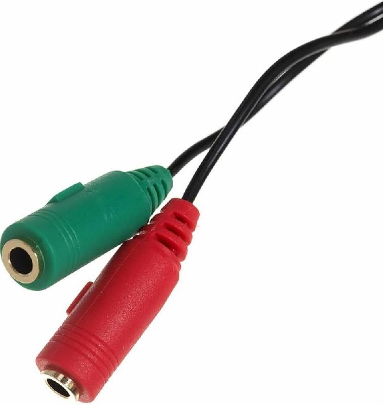 Кабель Defender разветвитель (63012) HEADSET JACK 2*3.5JACK-3.5 4PIN JACK