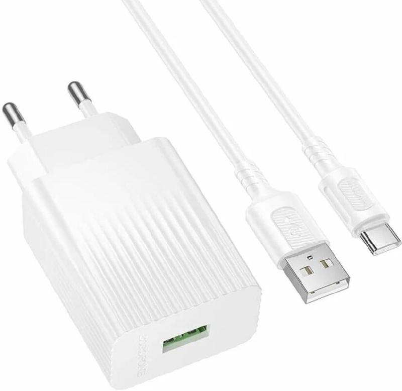Зарядка Borofone Зарядка Borofone BAS72A 1USB 3.0A QC3.0 18W White