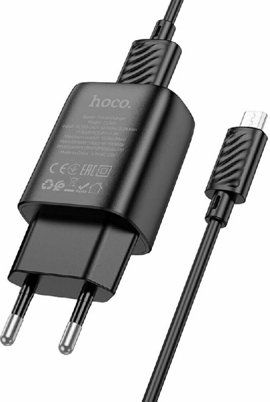 Зарядка Hoco Зарядка Hoco C134A 1USB 2.4A H , Black