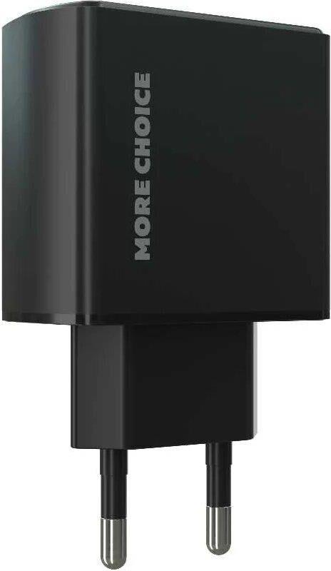 Зарядка More choice Зарядка More choice NC60 1USB-C 3.0A PD 20W быстрая зарядка Black