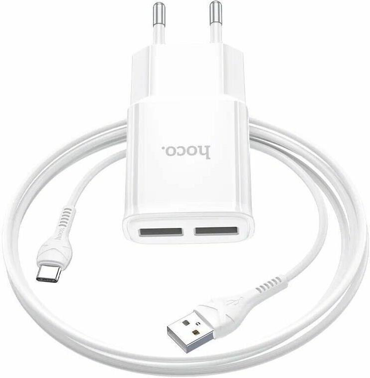 Зарядка Hoco Зарядка Hoco СЗУ HOCO C88A Star round dual port белый