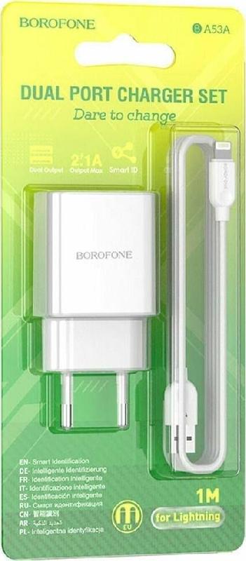 Зарядка Borofone Зарядка Borofone BA53A Powerway 2USB белый