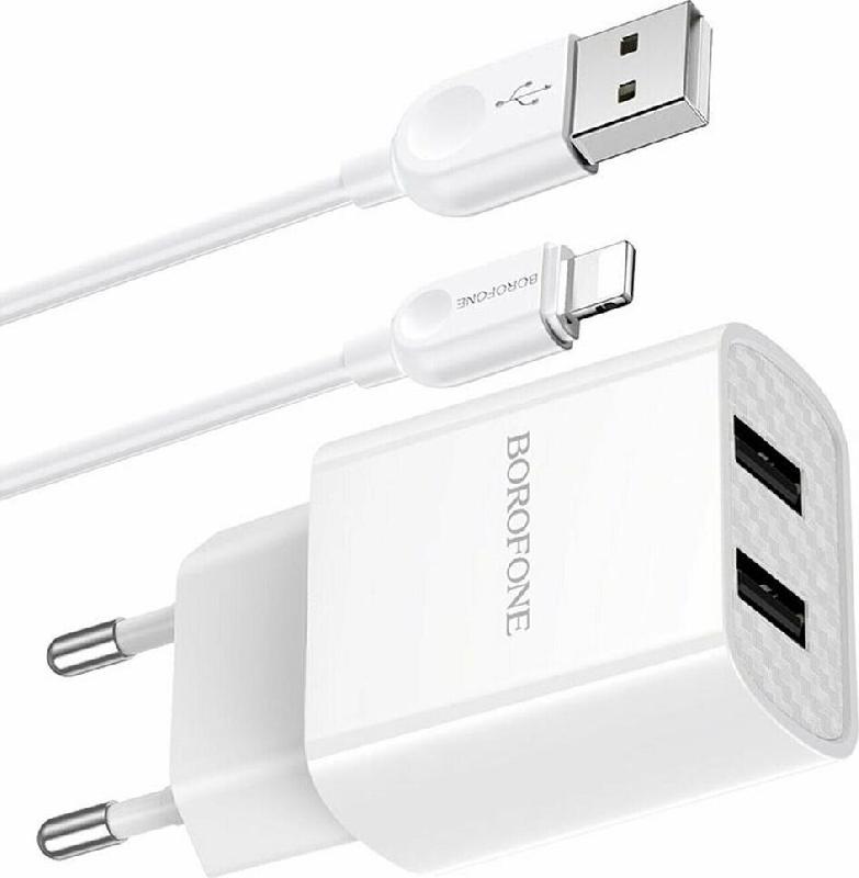 Зарядка Borofone Зарядка Borofone BA53A Powerway 2USB белый