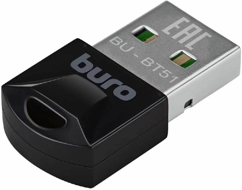 Bluetooth-адаптер Buro Bluetooth-адаптер Buro USB BU-BT51 BT5.1+EDR class 1.5 20м черный