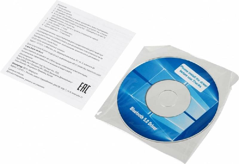 Bluetooth-адаптер Buro Bluetooth-адаптер Buro USB BU-BT50C BT5.0+EDR class 1 100м черный
