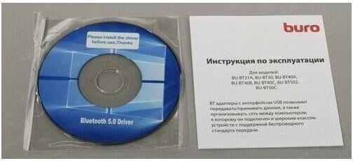 Bluetooth-адаптер Buro Bluetooth-адаптер Buro USB BU-BT50C BT5.0+EDR class 1 100м черный