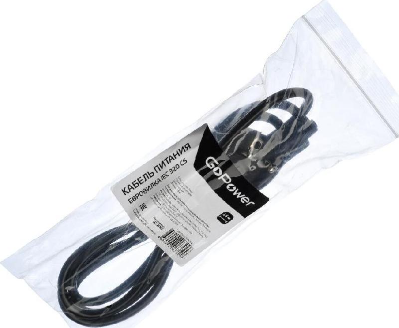 Кабель Gopower (00-00024056) кабель питания евровилка CEE 7/7-IEC 320 C5 ПВХ