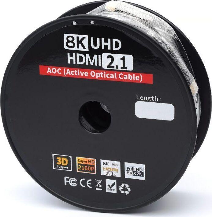 Кабель ATCOM HDMI (AT8875) Кабель HDMI (HIGH speed Metal gold Optical) 8K VER 2.1