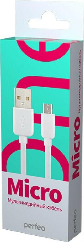 Кабель Perfeo (U4007) USB A вилка - Micro USB вилка Micro ONE
