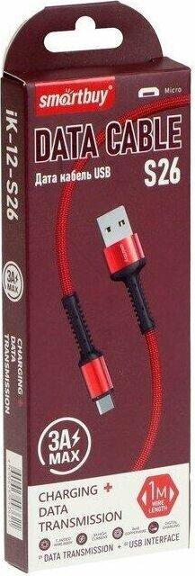 Кабель Smartbuy (iK-12-S26r) S26 MicroUSB QC нейл