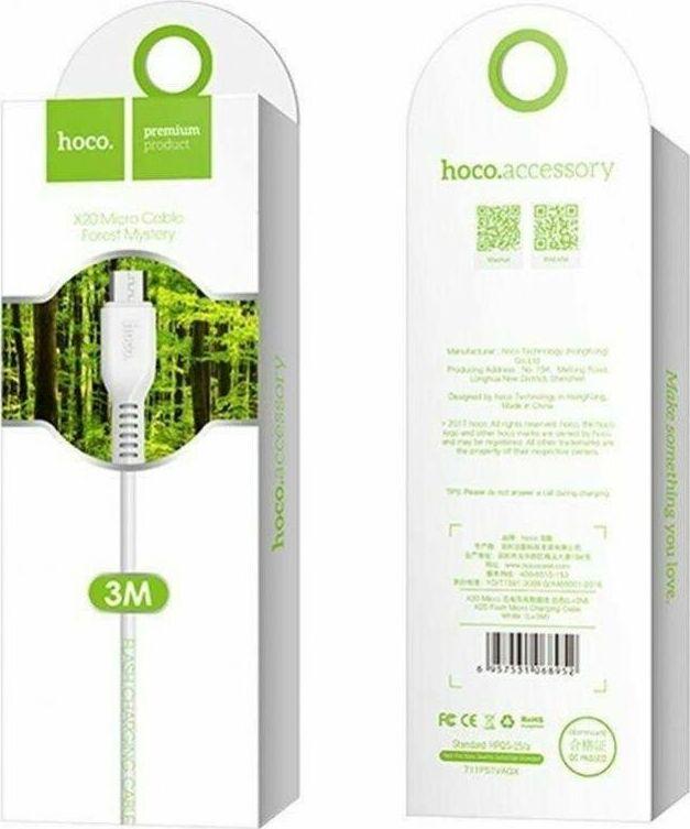 Кабель HOCO X20 USB (m)-microUSB (m)