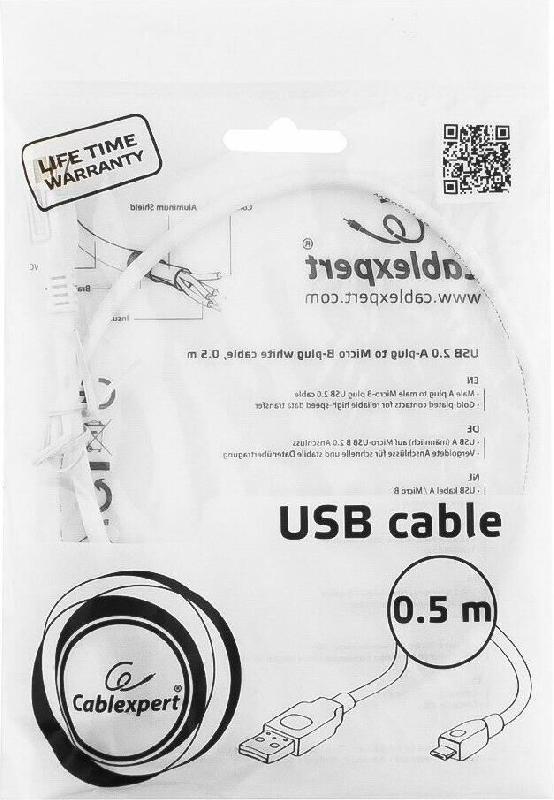 Кабель Gembird Cablexpert (11574) CCP-mUSB2-AMBM-W- AM/microBM 5P экран (10)