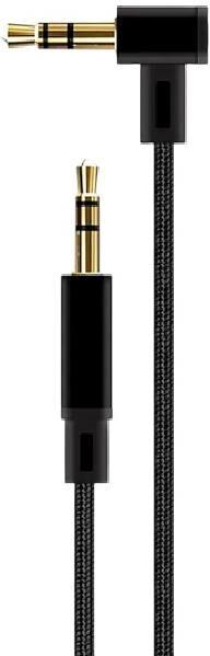Кабель Aksberry аудио AUX x176 угловой jack круглый в тканевой оплетке