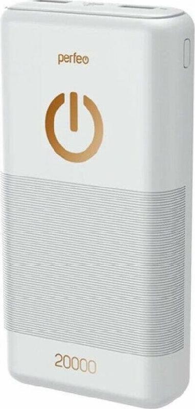 Повербанк Perfeo PF_B4299 20000 mAh белый