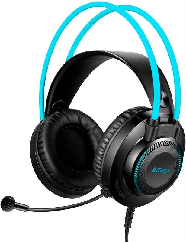 Наушники A4Tech Fstyler FH200U серый/синий 2м накладные USB оголовье (FH200U ) серый