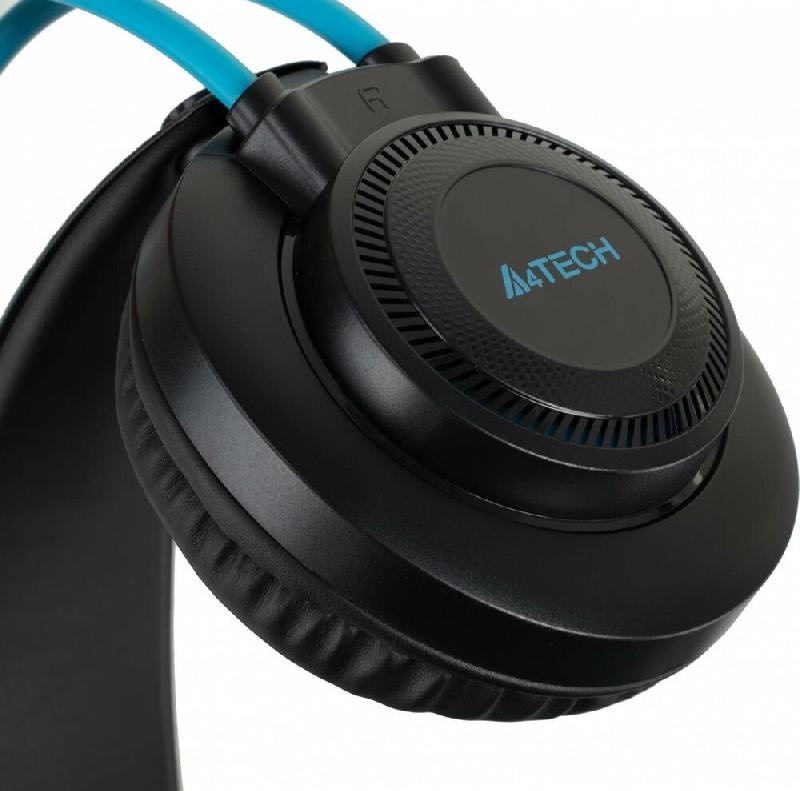Наушники A4Tech Fstyler FH200U серый/синий 2м накладные USB оголовье (FH200U ) серый