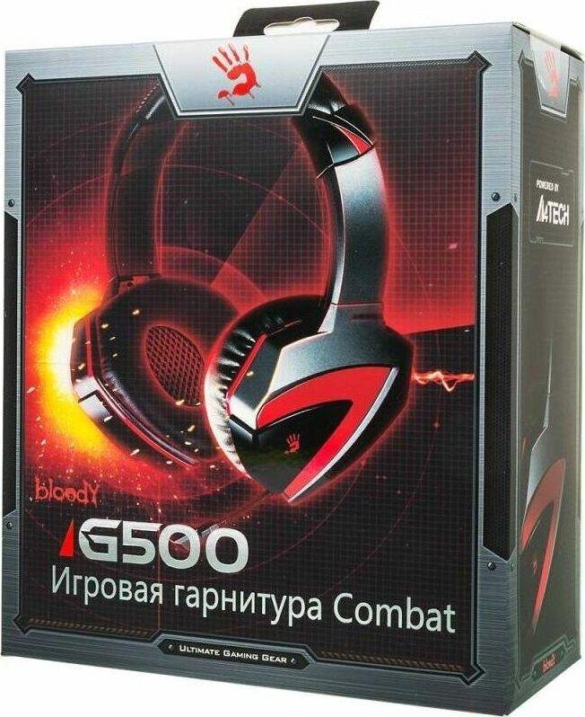Наушники A4Tech геймерские Bloody G500 черный/красный черный