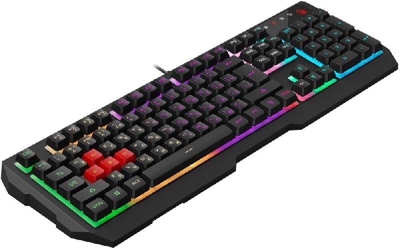 Клавиатура A4Tech Клавиатура Bloody B140N черный for gamer LED (подставка для запястий)