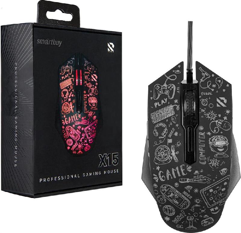 Мышь Smartbuy RUSH X15 серный