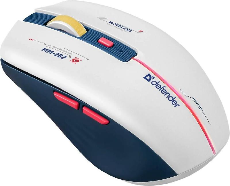 Мышь Defender Dila MM-282 белый+синий